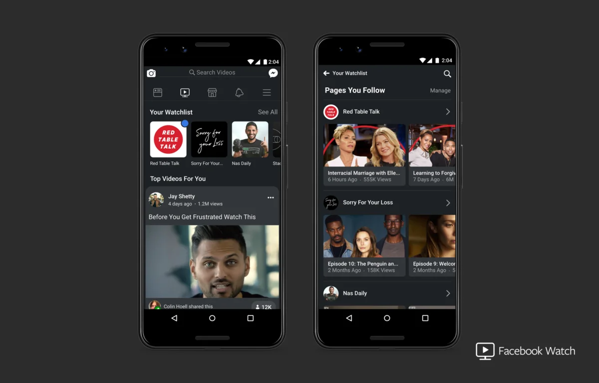 Watch dark background Facebook maneuvers its YouTube competitor into position