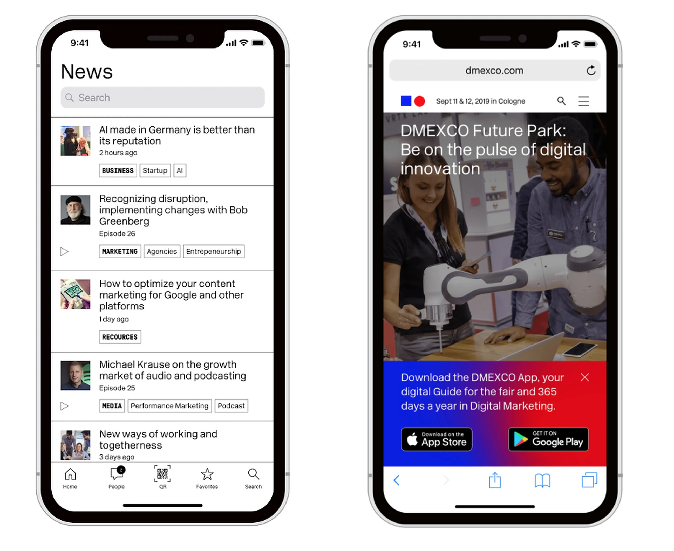DMEXCO_App_Content+mehr.v1 Die DMEXCO-App: Ticketschlüssel und Netzwerk