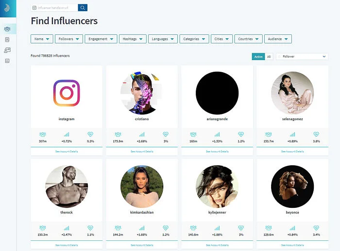 Influencer Discovery Services, InfluencerDB