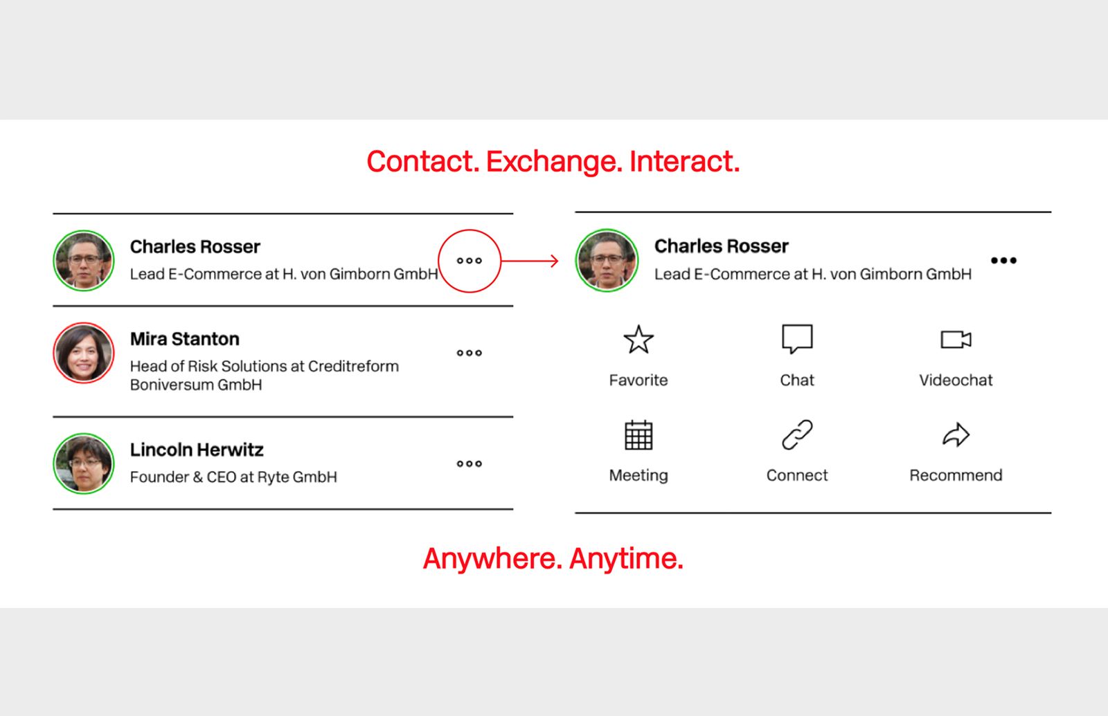 Networking in der DMEXCO @home. Mit den cleveren Features in der DMEXCO @home ist digitales Netzwerken ganz easy.
