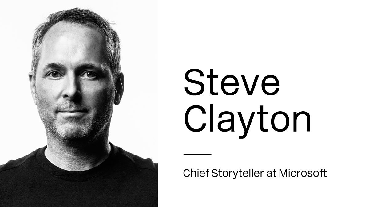 Wie schreibt man gute Corporate Stories? Steve Clayton gibt Einblicke in seine Arbeit als Chief Storyteller bei Microsoft. Corporate Stories machen die Arbeit in großen Unternehmen wie Microsoft anschaulich, greifbar und menschlich.