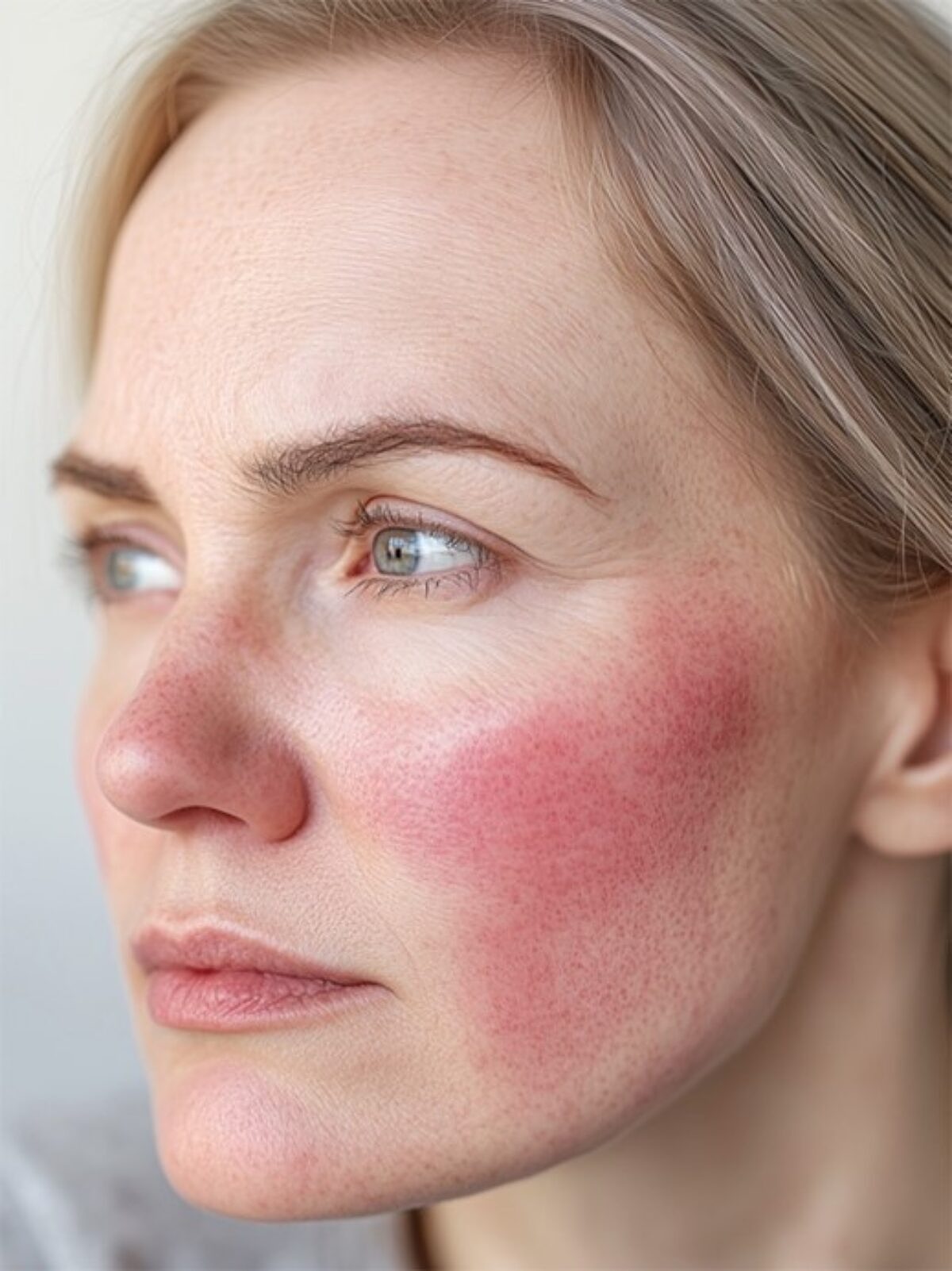 AI in Medicine Illustrated by Dermatology Simulation of a skin disease on virtual skin