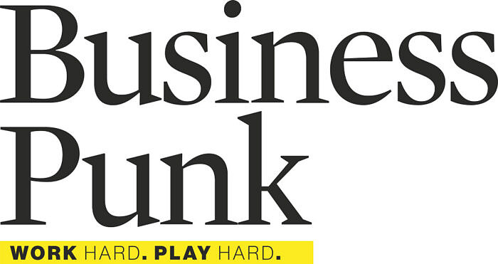 Business Punk_Logo-sw_mitSubline_media partner Business Punk Logo