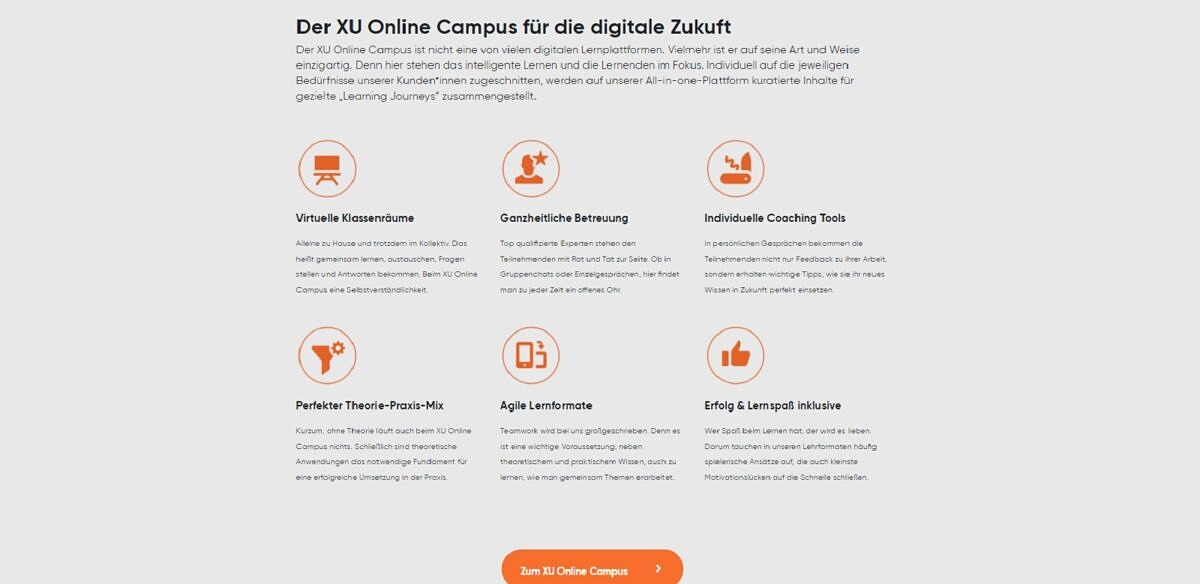 XU Online Campus – Lernplattform der XU Group