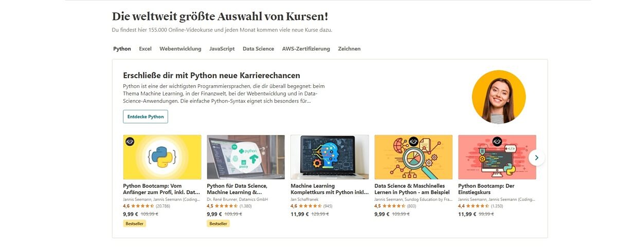 Online-Lernplattform Udemy 